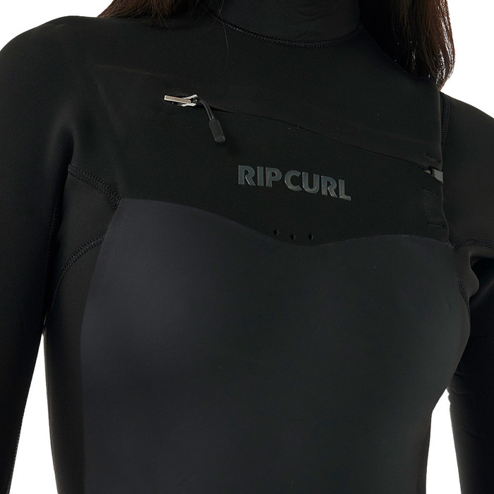 2024 Rip Curl Womens Dawn Patrol 5/3mm Chest Zip Wetsuit 14SWFS - Black